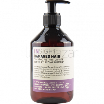 Шампунь восстанавливающий для поврежденных волос Damaged Hair Restructurizing Shampoo INSIGHT (Италия)